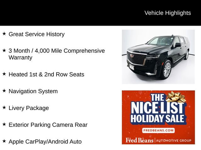 Used 2024 Cadillac Escalade ESV Luxury w/ LPO, Floor Liner Package image 3