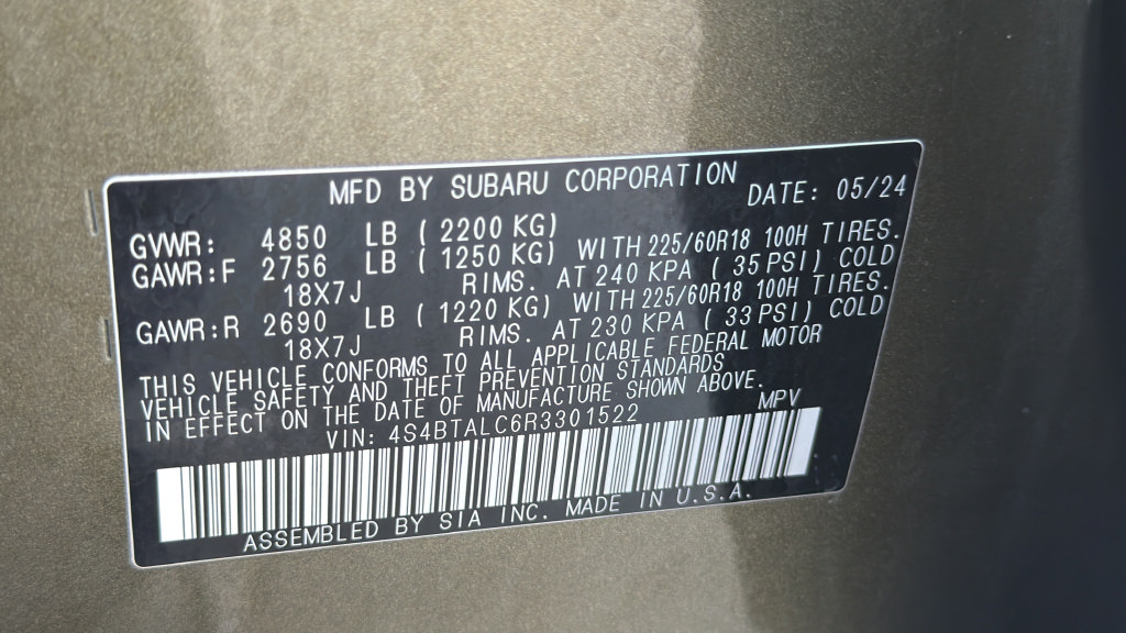 Used 2024 Subaru Outback Onyx Edition AWD/4WD image 7