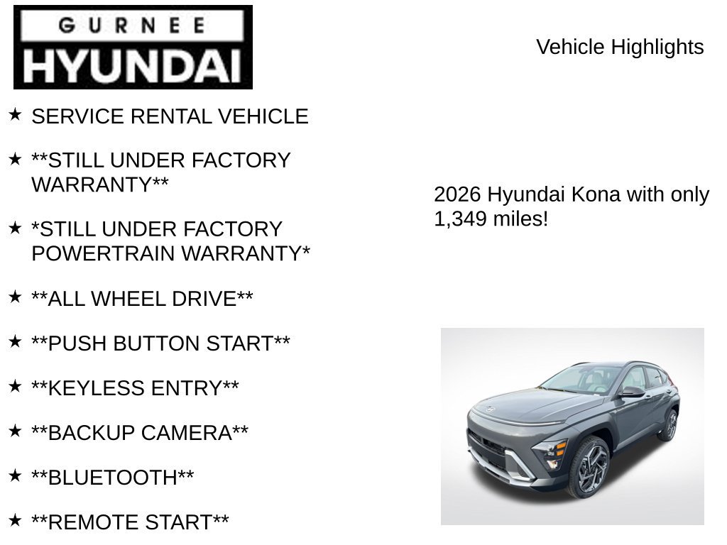 Used 2026 Hyundai Kona SEL Premium AWD/4WD image 7
