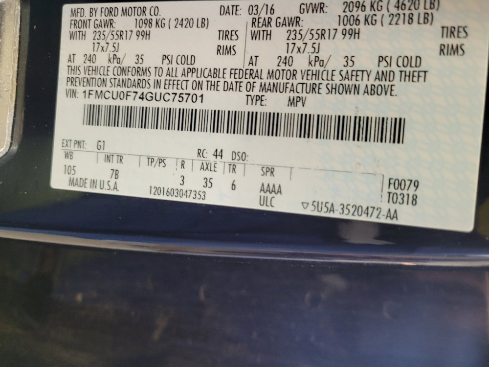 Used 2016 Ford Escape S FWD image 33