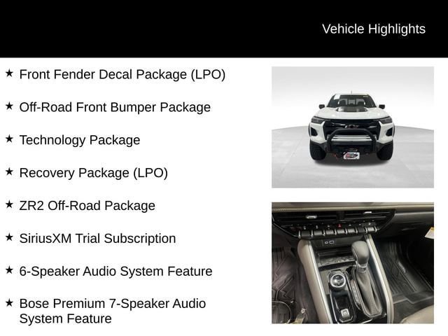 New 2025 Chevrolet Colorado ZR2 w/ Off-Road Front Bumper Package AWD/4WD image 17