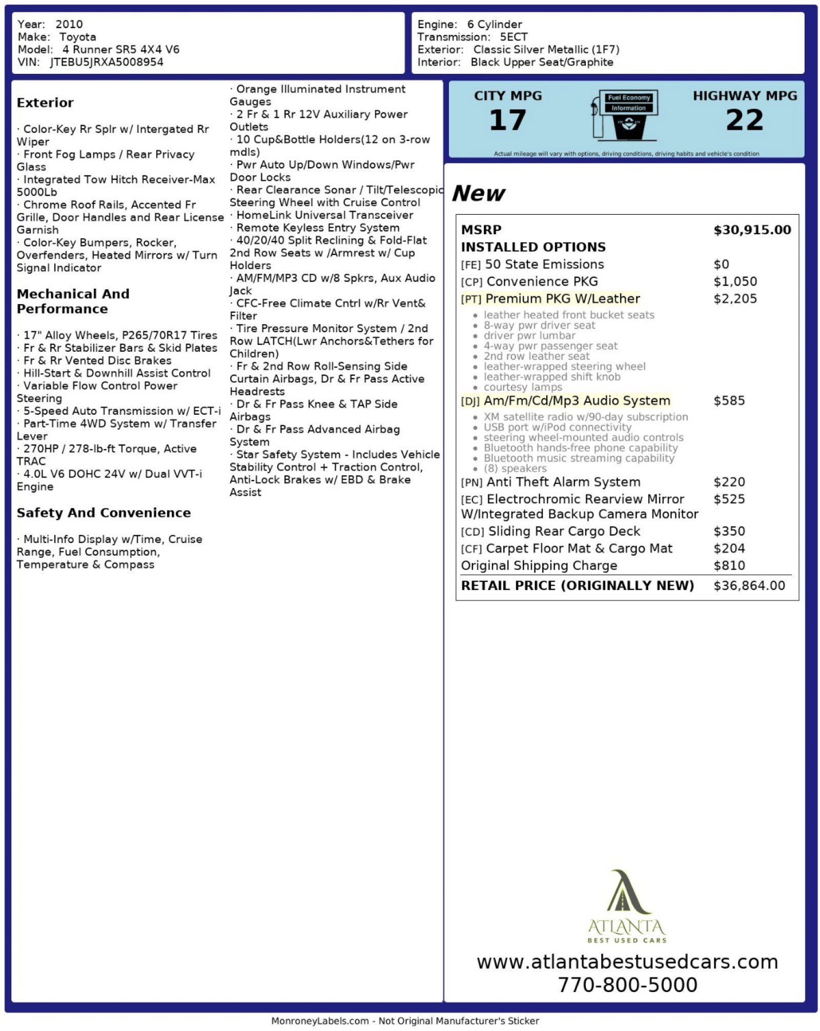 Used 2010 Toyota 4Runner SR5 image 50