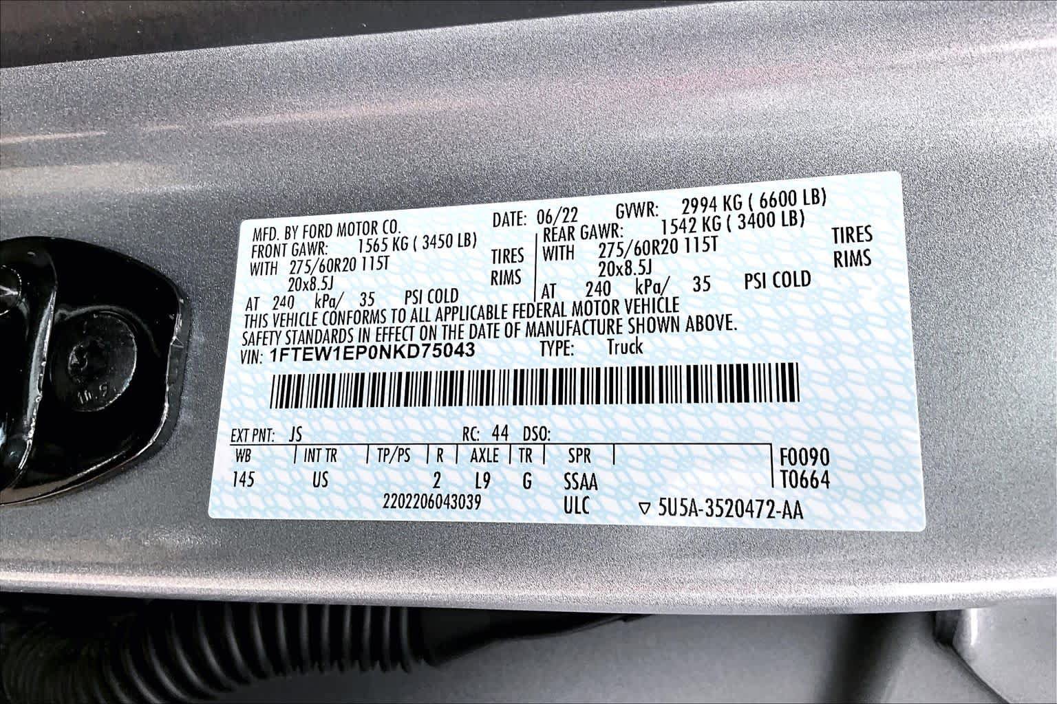 Certified 2022 Ford F150 XLT w/ Equipment Group 302A High AWD/4WD image 34