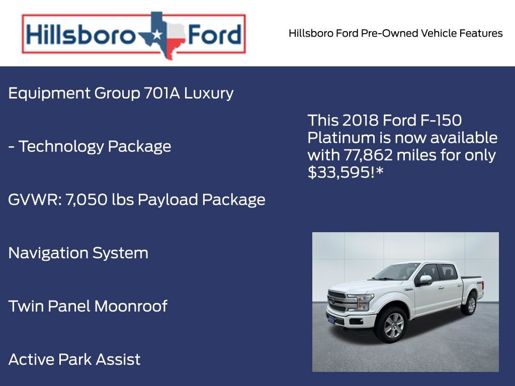Used 2018 Ford F150 Platinum w/ Equipment Group 701A Luxury AWD/4WD image 6