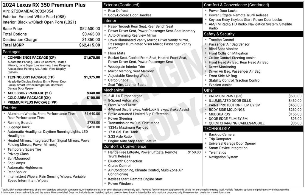 Used 2024 Lexus RX 350 Premium Plus w/ Convenience Package image 27