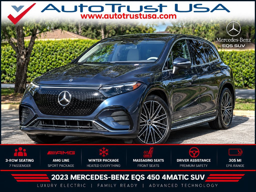 Used 2023 Mercedes-Benz EQS 450+ 4MATIC SUV w/ AMG Line Exterior Package