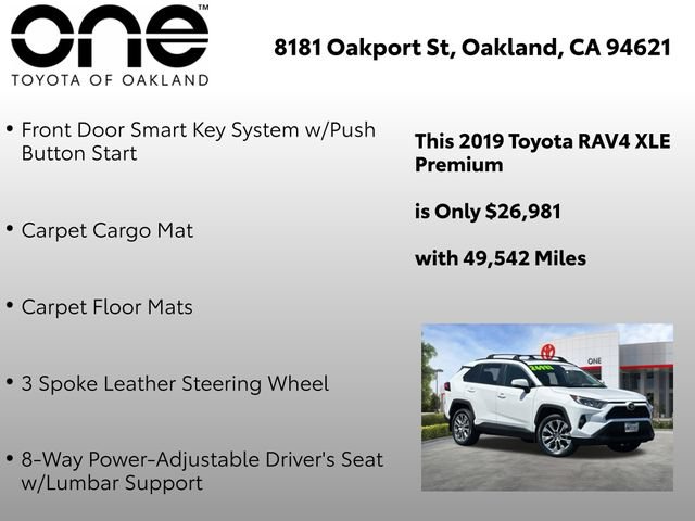 Certified 2019 Toyota RAV4 XLE Premium w/ Carpet Mat Package FWD image 12