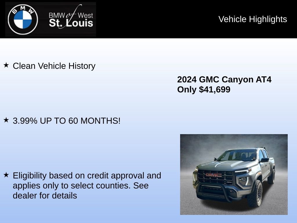 Used 2024 GMC Canyon AT4 w/ Canyon Safety Plus Package image 8