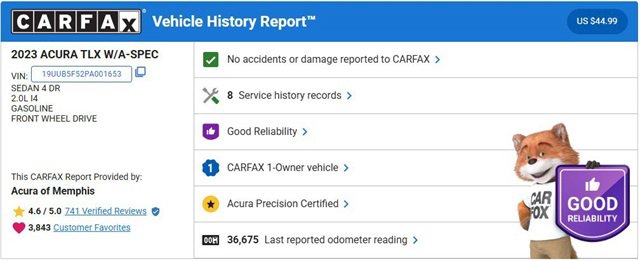 Certified 2023 Acura TLX w/ A-SPEC Pkg image 2
