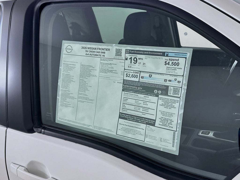 New 2026 Nissan Frontier SV w/ All-Weather Content Package AWD/4WD image 13