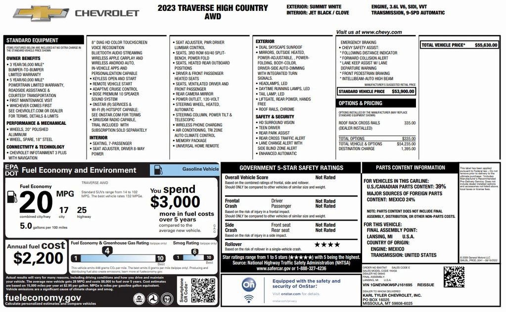 Used 2023 Chevrolet Traverse High Country image 25