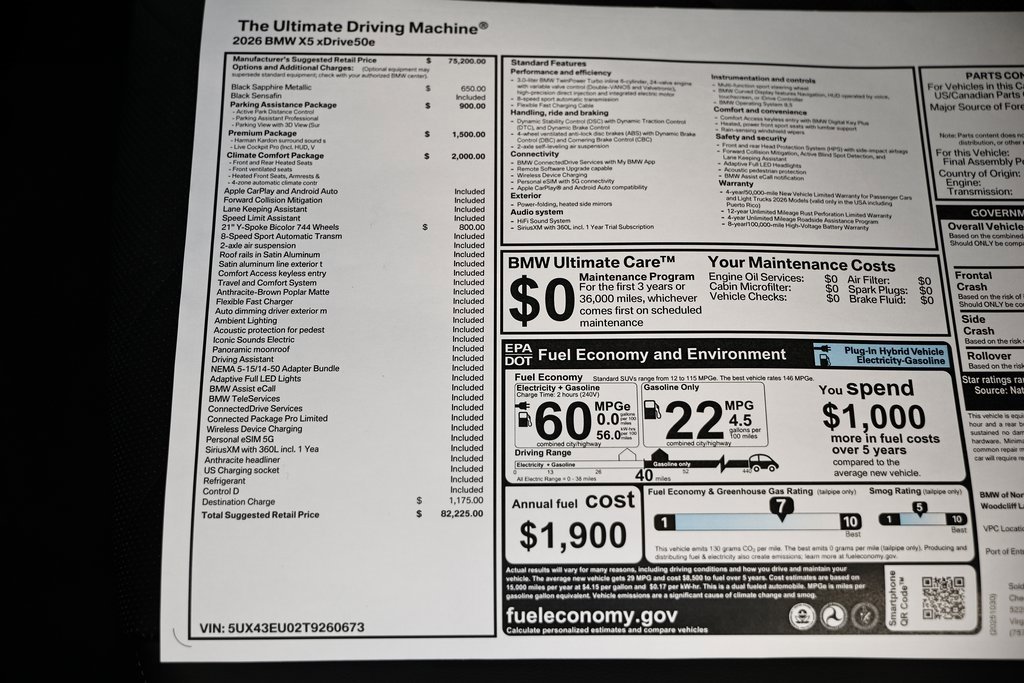 New 2026 BMW X5 xDrive50e w/ Climate Comfort Package image 40