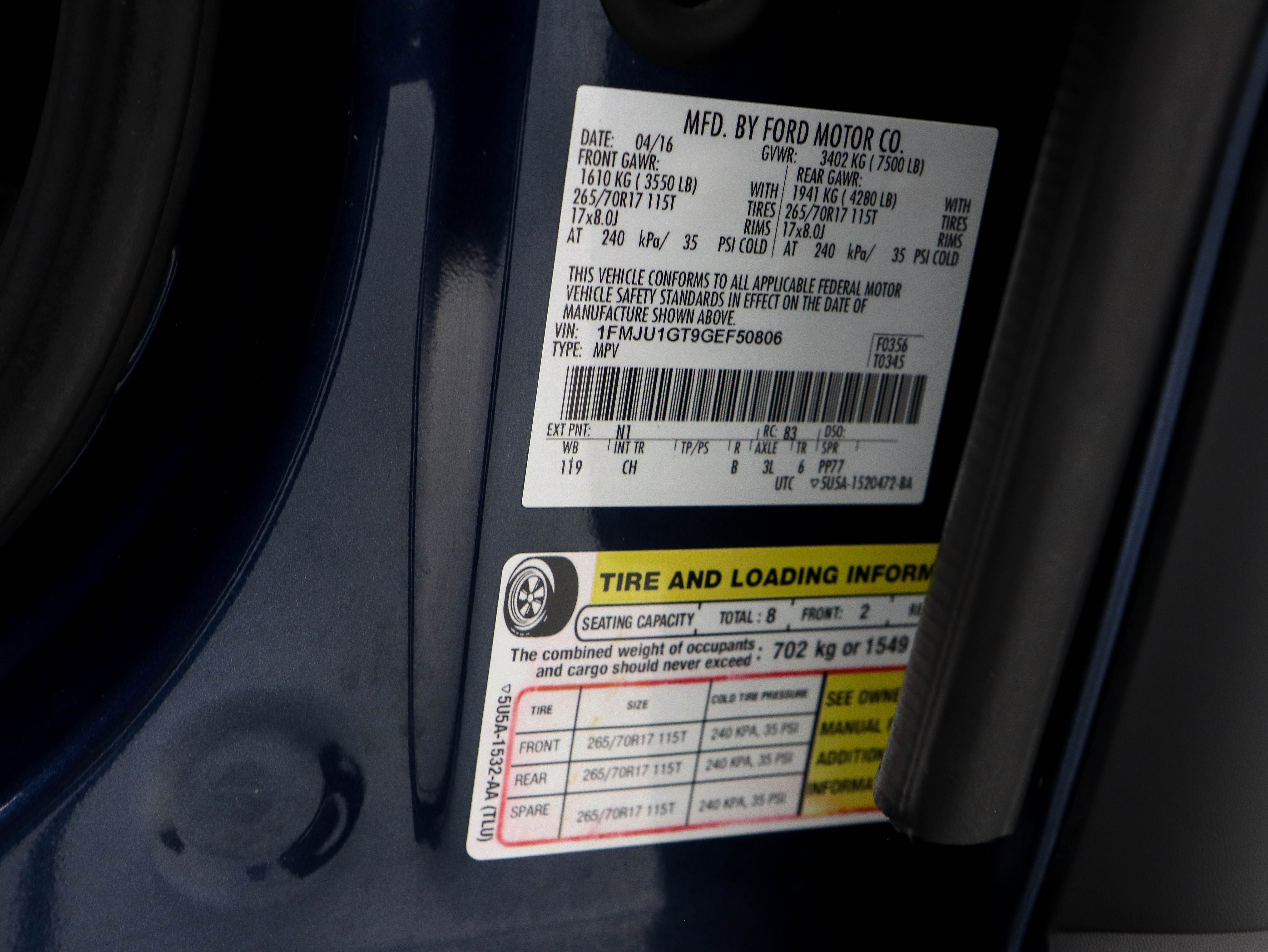 Used 2016 Ford Expedition XL w/ Equipment Group 101A image 36