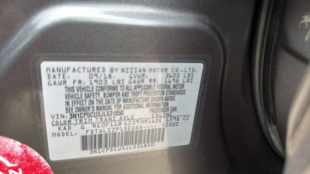 Certified 2018 Nissan Kicks SV w/ Exterior Package FWD image 25