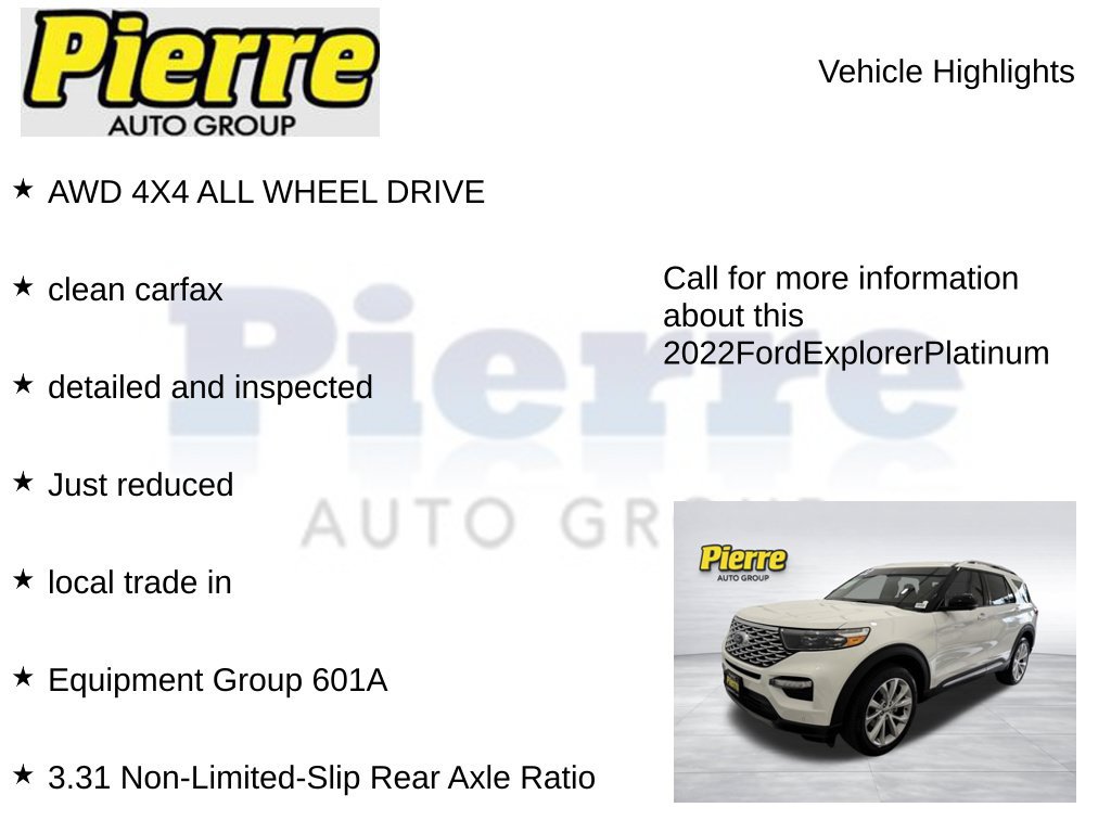 Used 2022 Ford Explorer Platinum w/ Equipment Group 601A AWD/4WD image 7