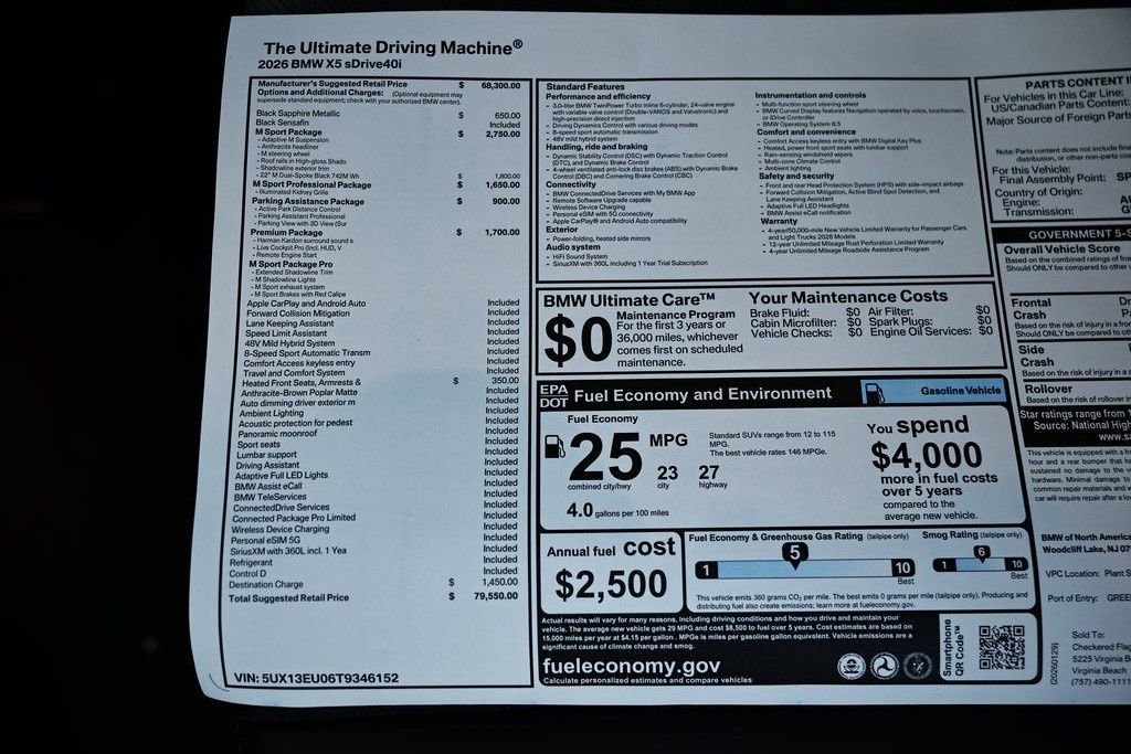 New 2026 BMW X5 sDrive40i w/ M Sport Package image 40