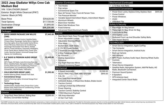 Used 2023 Jeep Gladiator Sport AWD/4WD image 3