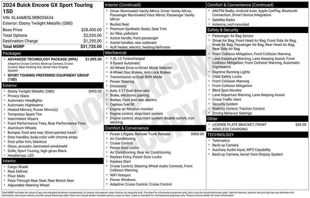 Used 2024 Buick Encore GX Sport Touring w/ Advanced Technology Package image 3