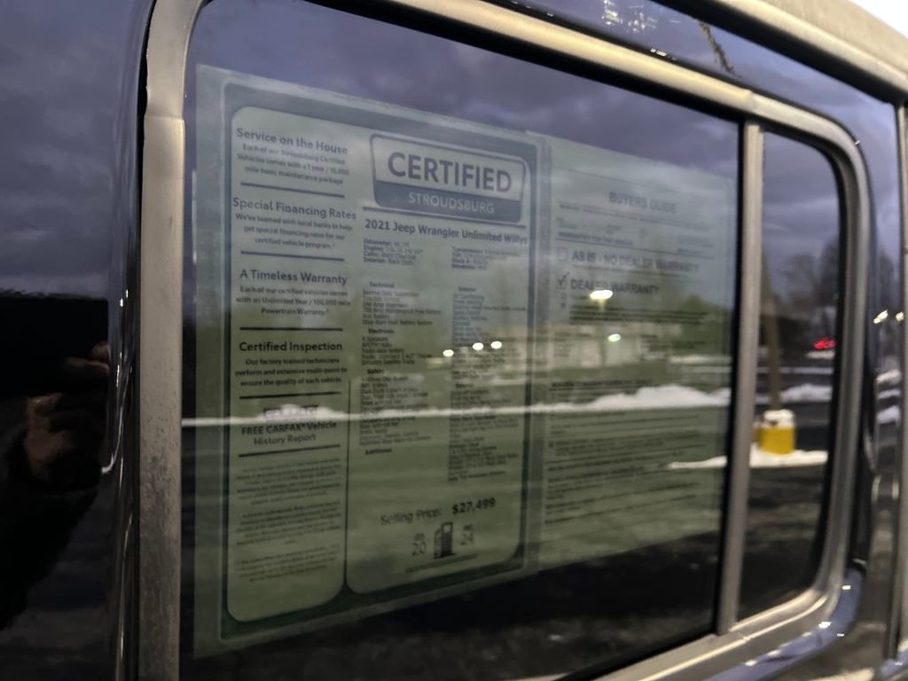 Used 2021 Jeep Wrangler Unlimited Willys image 30