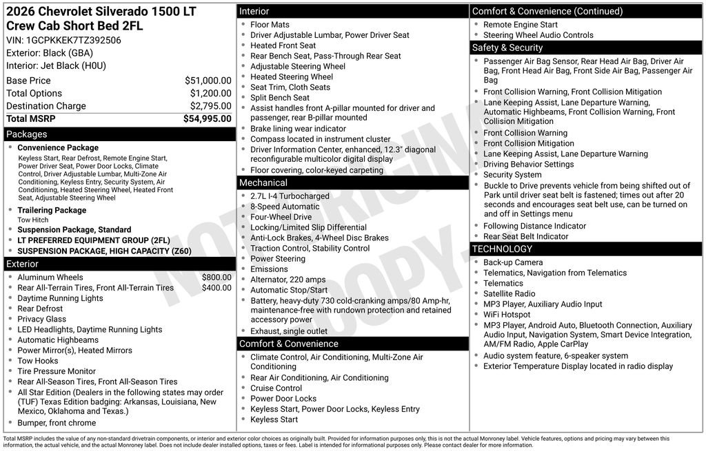 New 2026 Chevrolet Silverado 1500 LT AWD/4WD image 6