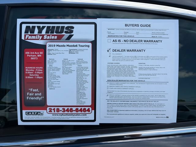 Used 2019 MAZDA MAZDA6 Touring FWD image 55