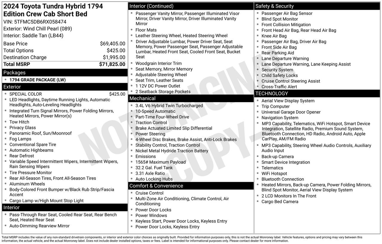 Used 2024 Toyota Tundra 1794 Edition AWD/4WD image 5