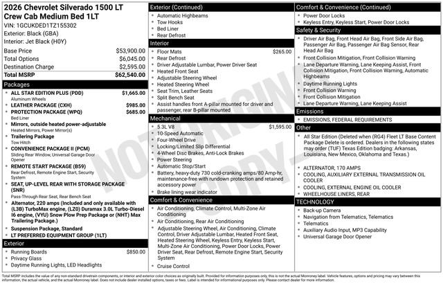 New 2026 Chevrolet Silverado 1500 LT w/ All Star Edition Plus image 4