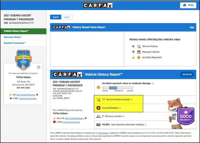 Used 2021 Subaru Ascent Premium w/ Convenience Package image 12