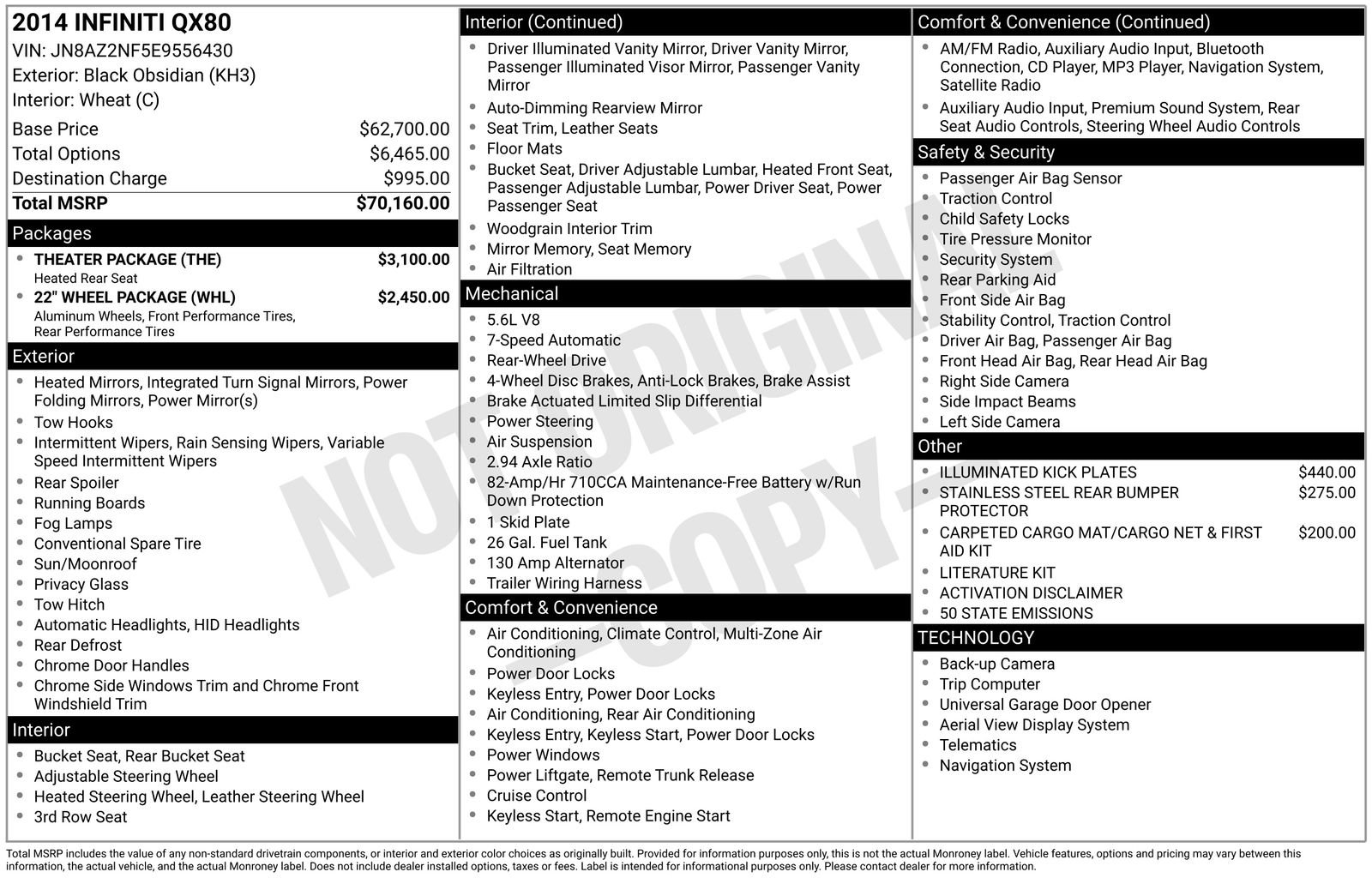 Used 2014 INFINITI QX80 2WD w/ Theater Package image 7