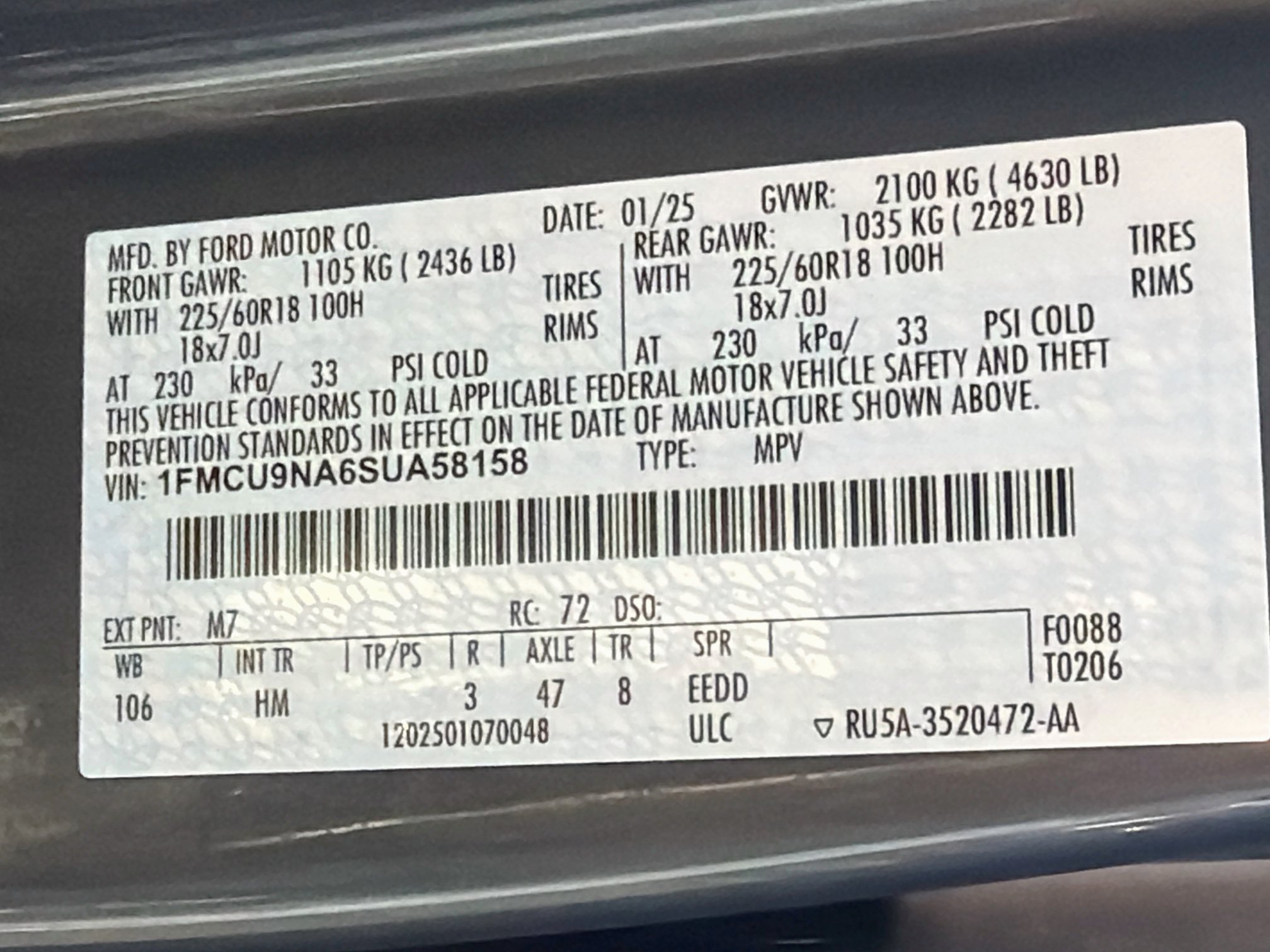 Used 2025 Ford Escape ST-Line Select AWD/4WD image 12