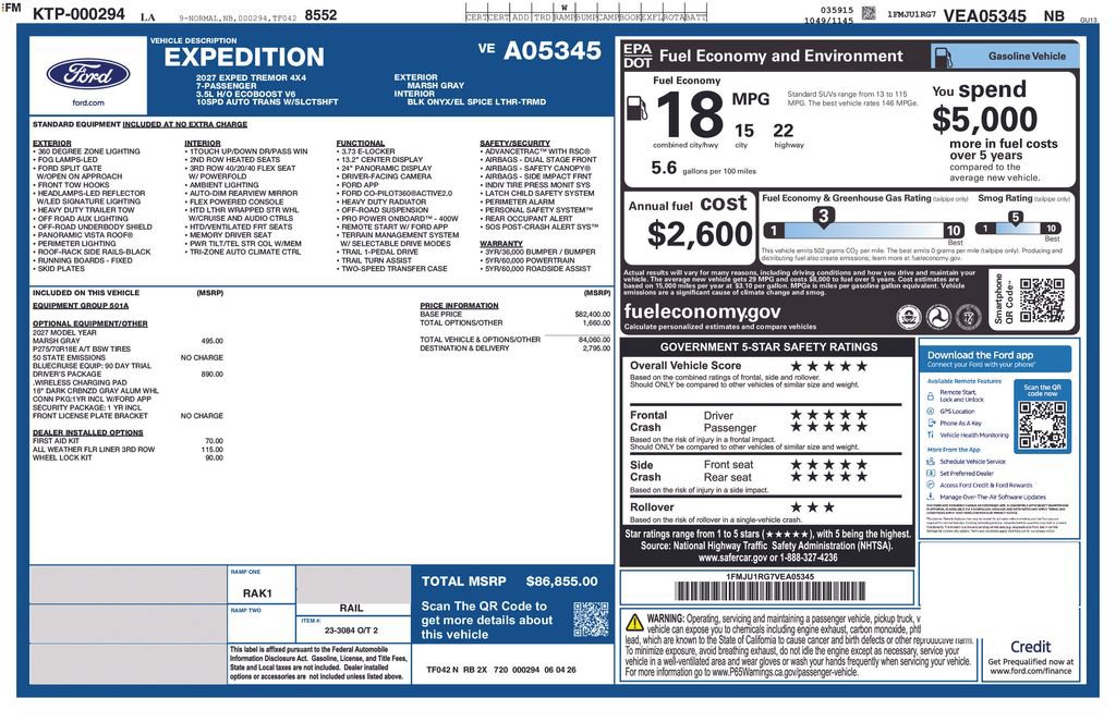New 2027 Ford Expedition Tremor w/ Driver's Package AWD/4WD image 4