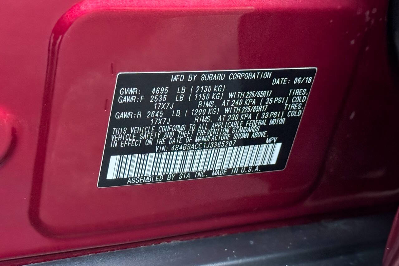 Used 2018 Subaru Outback 2.5i Premium image 16