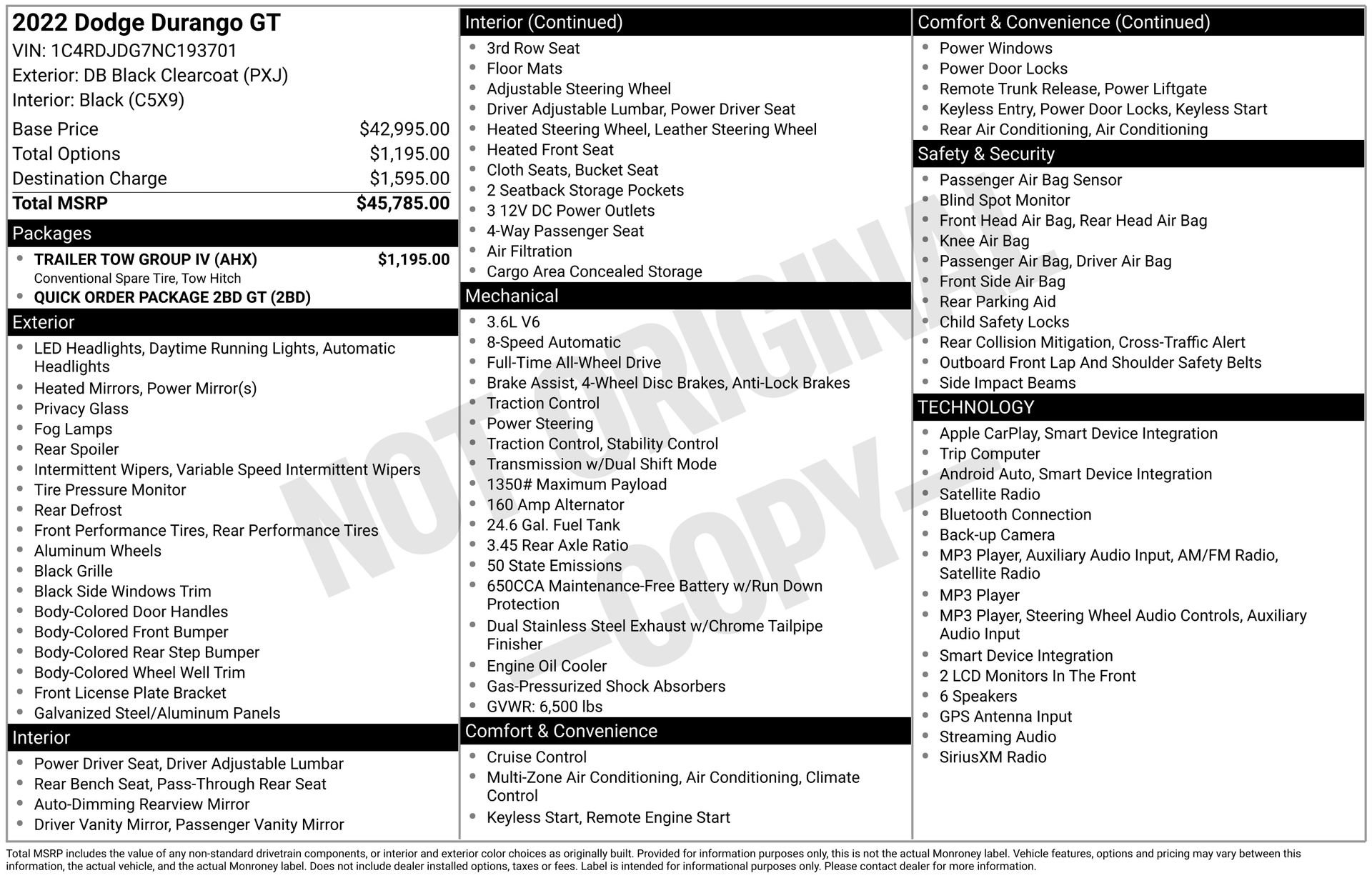 Used 2022 Dodge Durango GT w/ Trailer Tow Group IV AWD/4WD image 3