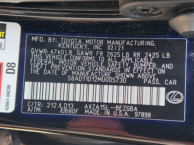 Used 2021 Lexus ES 250 w/ Premium Package AWD/4WD image 29