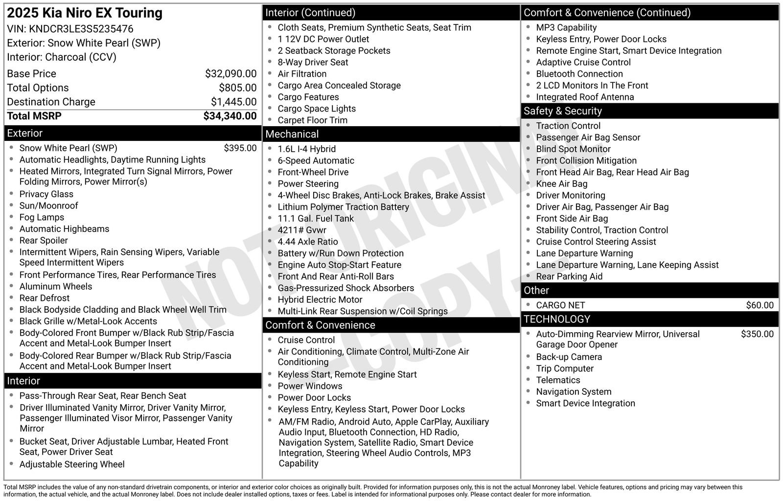 Certified 2025 Kia Niro EX Touring FWD image 28