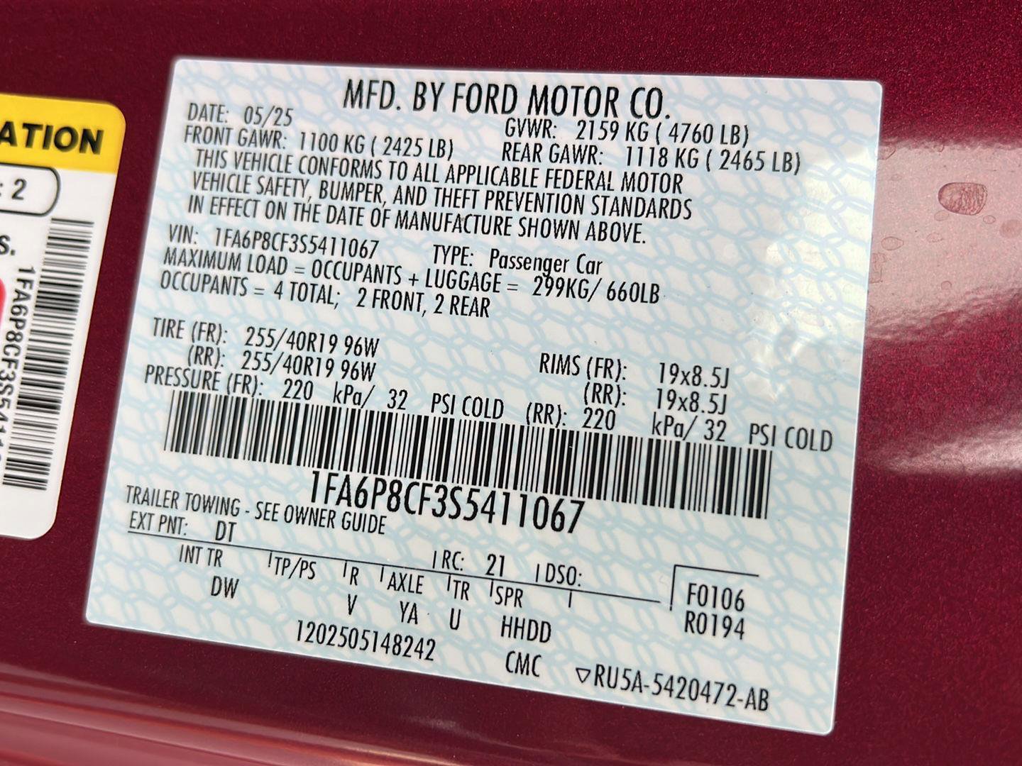 Used 2025 Ford Mustang GT w/ Mustang Nite Pony Package image 35