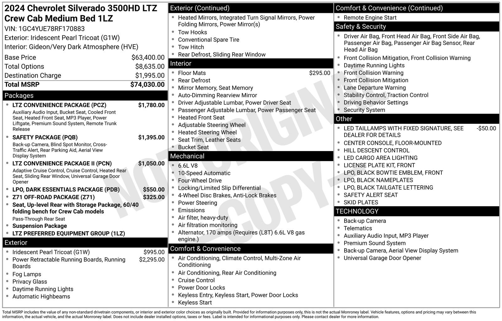 Used 2024 Chevrolet Silverado 3500 LTZ w/ LTZ Convenience Package image 38