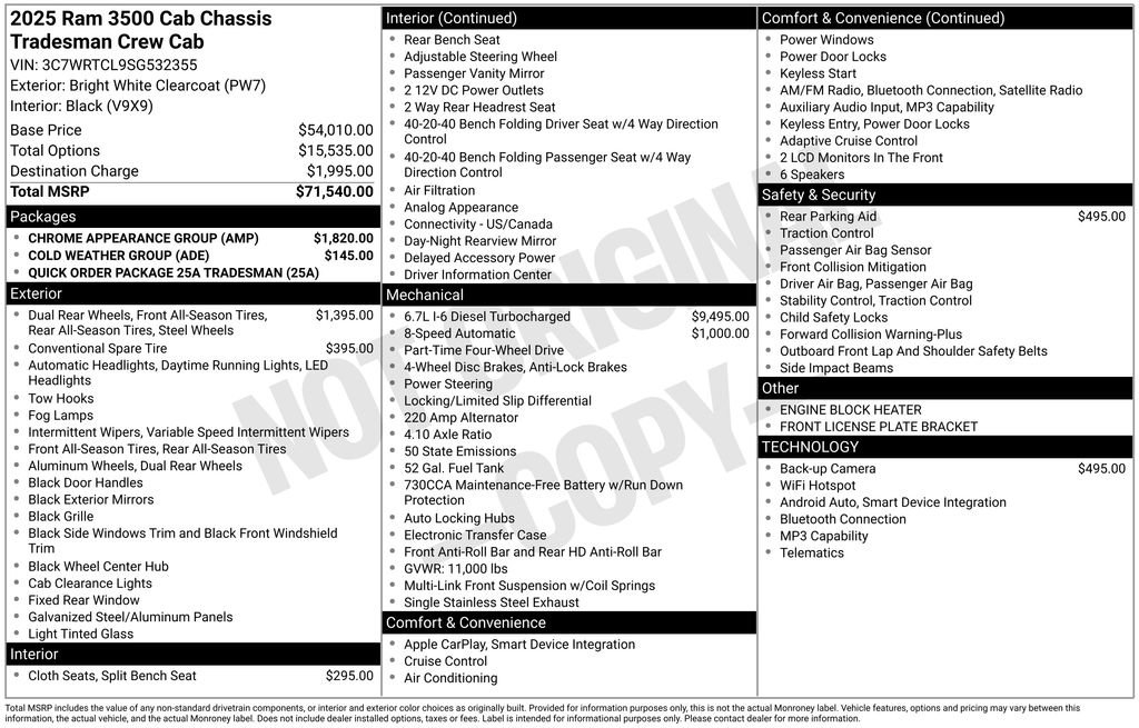 New 2025 RAM 3500 Tradesman w/ Chrome Appearance Group image 24