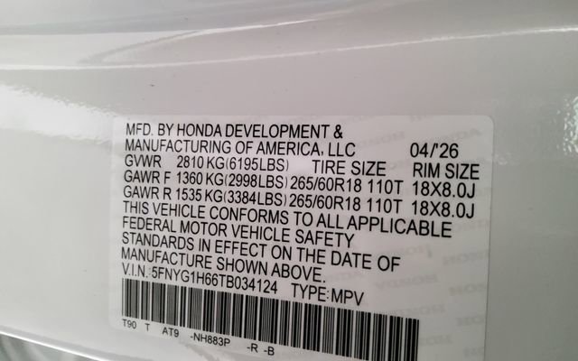 New 2026 Honda Pilot TrailSport image 47