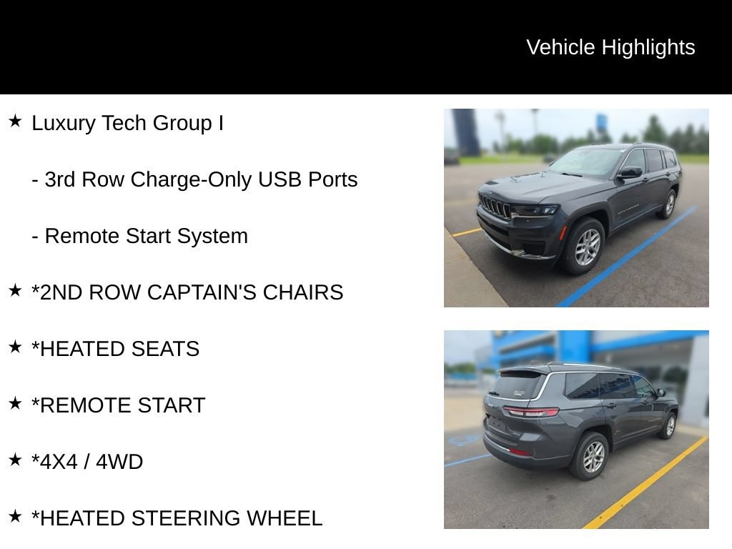 Used 2023 Jeep Grand Cherokee L Laredo w/ Luxury Tech Group I AWD/4WD image 11