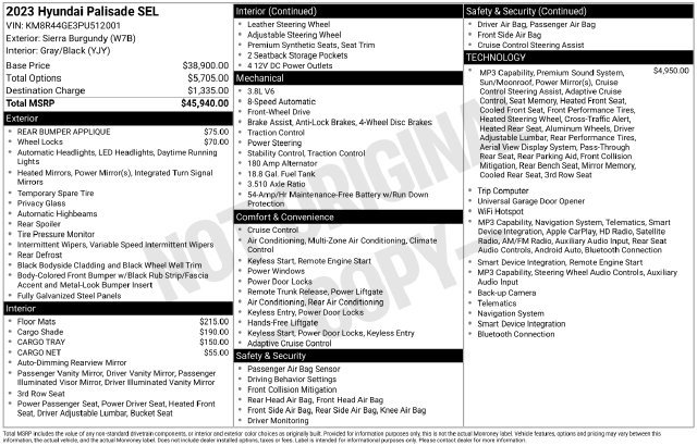 Used 2023 Hyundai Palisade SEL FWD image 4