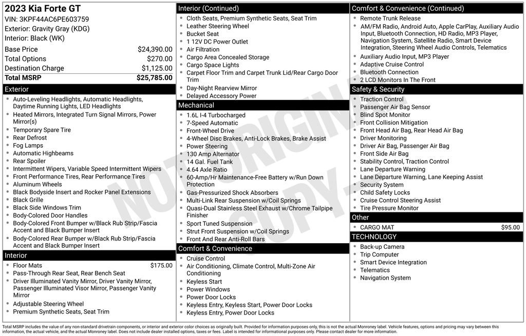 Used 2023 Kia Forte GT image 2