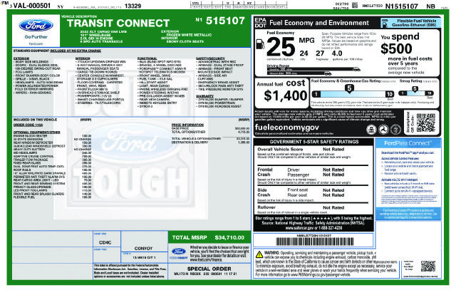 Used 2022 Ford Transit Connect XLT w/ Trailer Tow Package FWD image 39