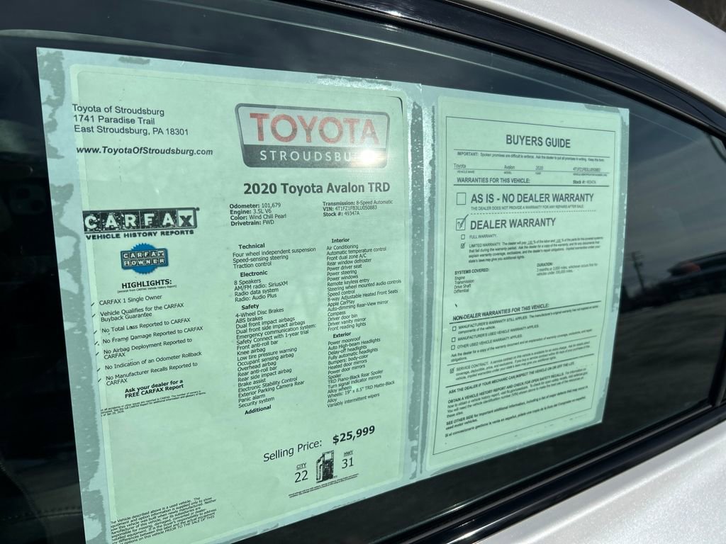 Used 2020 Toyota Avalon TRD image 30