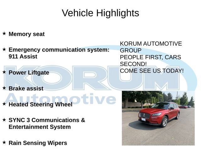 Certified 2022 Lincoln Corsair AWD w/ Premium Package image 8