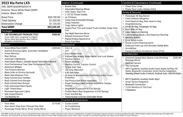 Used 2023 Kia Forte LXS w/ LXS Technology Package FWD image 29
