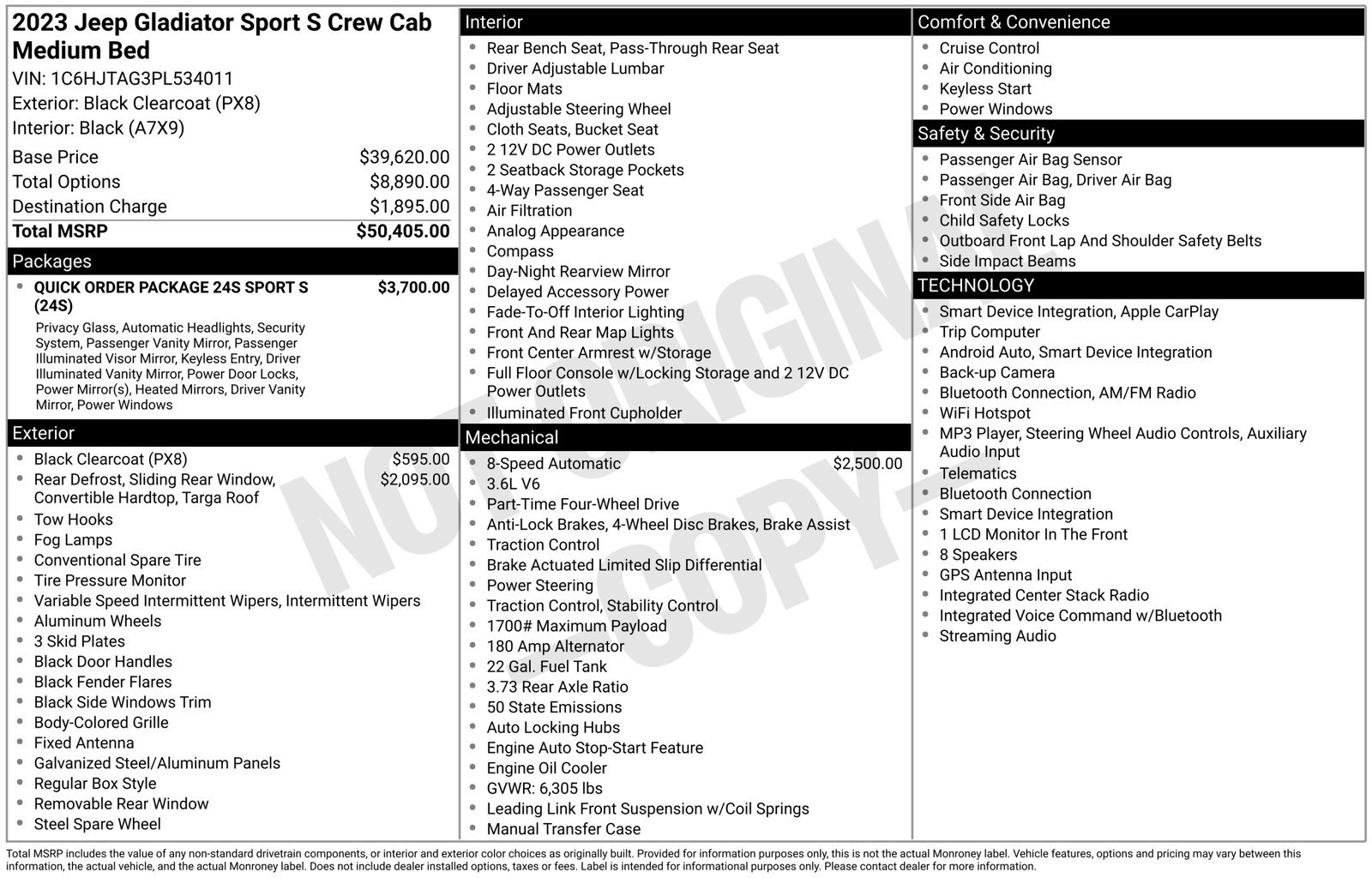 Used 2023 Jeep Gladiator Sport AWD/4WD image 35