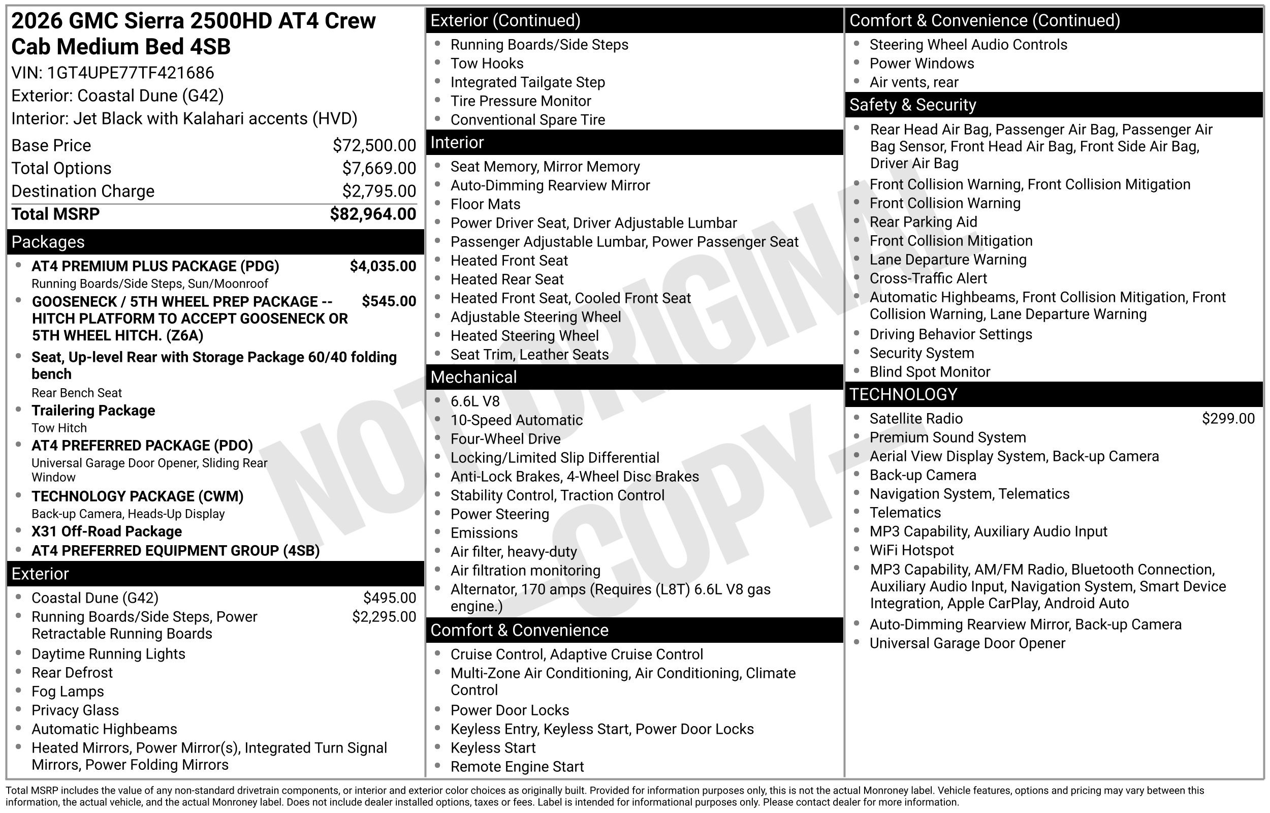 New 2026 GMC Sierra 2500 AT4 w/ AT4 Premium Plus Package AWD/4WD image 3