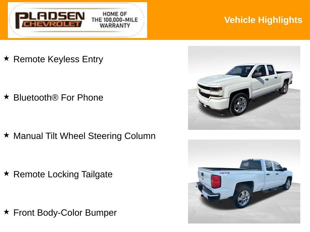 Used 2017 Chevrolet Silverado 1500 Custom w/ Custom Convenience Package AWD/4WD image 13