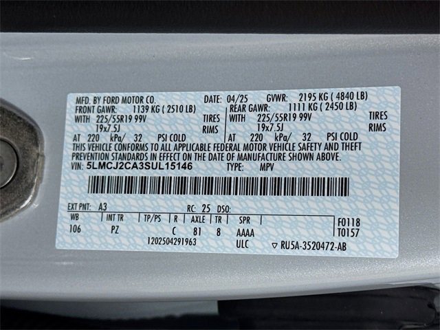 Used 2025 Lincoln Corsair Reserve w/ Equipment Group 202A image 53